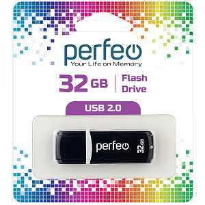 флэш карта 32gb perfeo usb c02 черная