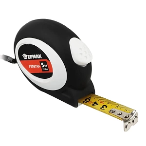 рулетка 5м 19мм автостоп, софттач, магнит /ермак