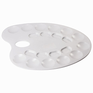 палитра пластмассовая 20 ячеек овальная 227808 /пифагор изображение палитра пластмассовая 20 ячеек овальная 227808 /пифагор