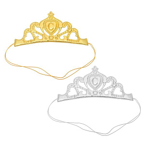 корона принцесса на резинке, ассорти серебро/золото, 5296088