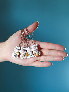 брелок белый тигр с деньгами 3,5см ассорти ну-5290 /miland изображение брелок белый тигр с деньгами 3,5см ассорти ну-5290 /miland