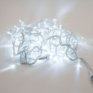 гирлянда (нить) aledus 10 м, ip54, белый провод, пвх, белый, без мерцания