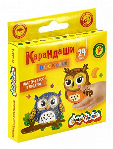 мелки восковые 24цв. круглые, диаметр 8мм, квкм24 /каляка-маляка мелки восковые 24цв. круглые, диаметр 8мм, квкм24 /каляка-маляка