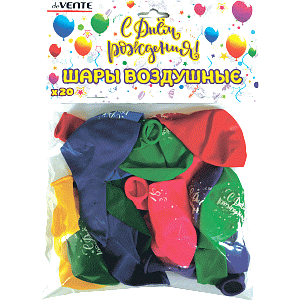 шар воздушные 25см с днем рождения  20шт/упаковка  9061705 /devente