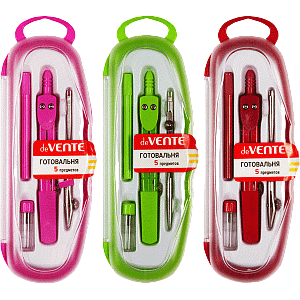 готовальня 5 предм. цветной корпус 5093600 /devente