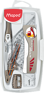 готовальня 8предм stop system с системой фиксации, футляр, 196608 /maped изображение готовальня 8предм stop system с системой фиксации, футляр, 196608 /maped