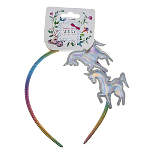ободок для волос единорог радужный т18559 /lukky