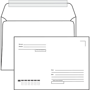 конверт с4 229*324мм "куда-кому", отрывная лента