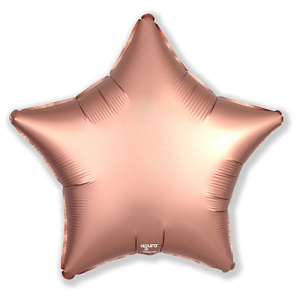 фигура звезда 21" металлик розовое золото, фольга т-0789 751060 /agura