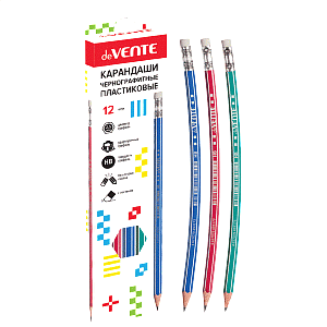 карандаш  hb пластиковый, заточенный, с ластиком,  5032108,  5032318, 5032601 /devente, attomex