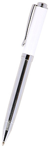 ручка saturnia корпус металл белый/серебро, пов. механизм, исккожа.футляр, masb-sw /manzoni