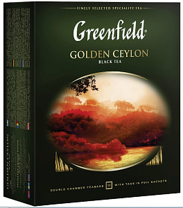чай greenfield "golden ceylon", черный, 100п. по 2г, 0581-09 изображение чай greenfield "golden ceylon", черный, 100п. по 2г, 0581-09