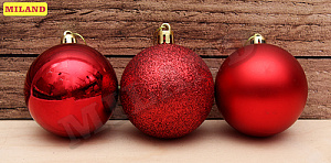 набор из 12 шаров 6см волшебство красные ну-0402 /miland