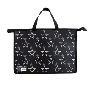 папка с ручками а4 звезды, пластик на молнии, пм-а4-35/21 /calligrata