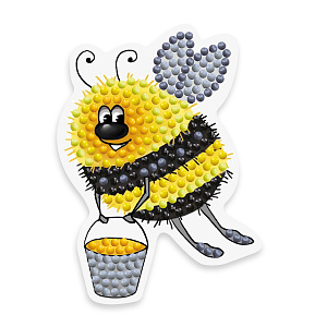 алмазная мозаика 7*9,5см шмель на магните alvm-052 /фрея