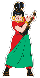 мини-плакат фигурный атаманша из м/ф бременские музыканты а4 фм2-12523 /сфера