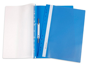 скоросшиватель а4 с перфрорацией с прозрачной обложкой синий, 00202 /hatber изображение скоросшиватель а4 с перфрорацией с прозрачной обложкой синий, 00202 /hatber