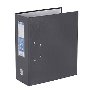 орднер 125мм с pvc, торцкарман, два механизма серый 251546 /expert