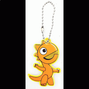 брелок виниловый светоотражающий dinosaur 4*6см 9082010 /dev