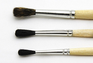 набор кистей капитошка - белка круглая №  2,3,4  нкш-03