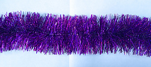 мишура d=5см 2м фиолетовая микс с голографией