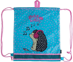 мешок для обуви 40*47см 1отд, водоотталк.ткань, вставка из сетки  music 7040264 /devente