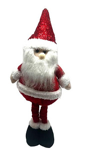 дед мороз в красной шубке с выдвигающимися ногами 30-50см 6217-1 31836