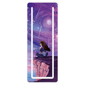 закладка с вырубкой на краю мира 57*150, мелов.картон, матов.ламин. 61181 /фен