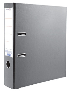 орднер 75мм   р  pvc,  метал.окантовка, торцкарман,  серый 3093307 /attomex