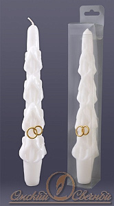 свеча античная резная белая 940721