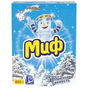 стиральный порошок автомат 400г свежий цвет 09810 /миф