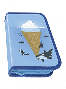 пенал-книжка 1о 190*115 айсберг, картон softtouch, по-021 /пчелка