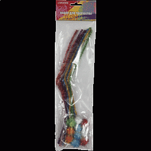 набор: проволока шенил 30*0,6см 10шт + помпоны 10шт d-2см, разноцветные 8000808 /devente набор: проволока шенил 30*0,6см 10шт + помпоны 10шт d-2см, разноцветные 8000808 /devente