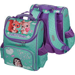 ранец эргономический  lite forest friend  34*27*20см, 830г, 1о, 3к, светоотр., 7030315 /attomex