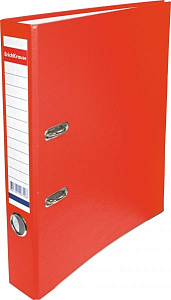 орднер 50мм  с   pvc,  метал.окантовка, безкармана  стандарт  красный 281 /ek