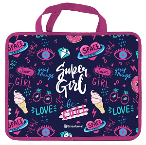 папка с ручками а4 а4  super girl  птртмрш-срл, лпц /scформат