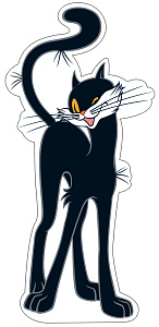 мини-плакат фигурный кот из м/ф котенок по имени гав а4 фм2-12620 /сфера