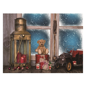 эл.гирл. картина уютный вечер 30*40см светодиоды желтый на батарейках jh1610-006