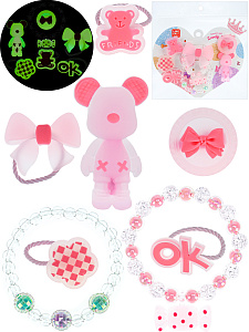 набор украшений (2 браслета, 4 резинки, 2 заколки) ассорти y8926260
