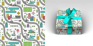 бумага упаковочная 70*100см велосипедная 90г/м2 10-05-0045 /miland фото