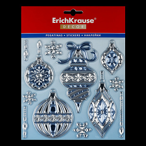 наклейки елочные украшения кристалл 18*23см 50887 /ек