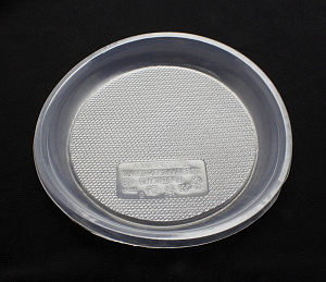 тарелка пластиковая плоская  д165мм , прозрачная