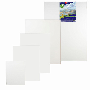 набор 5шт.  холстов грунтованных на подрамнике, хлопок 100%, среднеезерно, 190650 /br