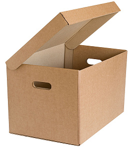 архивный короб (делопроизводство) 295*325*480мм , гофрокартон, с крышкой