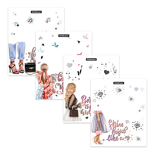 обложка 212*347 для дневника, тетрадей fashion girls, 80мкм ассорти 55188 /ek изображение обложка 212*347 для дневника, тетрадей fashion girls, 80мкм ассорти 55188 /ek