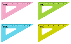 треугольник 30гр*11см прозрачный неон, тк-30494 /стамм