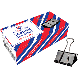 зажим для бумаг 19мм на 60л, 4131301 /attomex