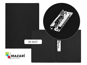 папка с коротким зажимом 0.5мм черная м-4027 /mazari