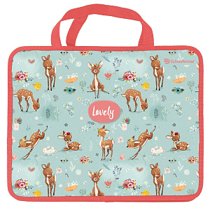 папка с ручками а4+ оленята,   птртмрш-лдр /scформат